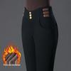 Women's Black High-Waisted Micro-Flare Jeans - 2024 Autumn Fashion, Versatile Stretch Slimming for Middle-Aged Moms.