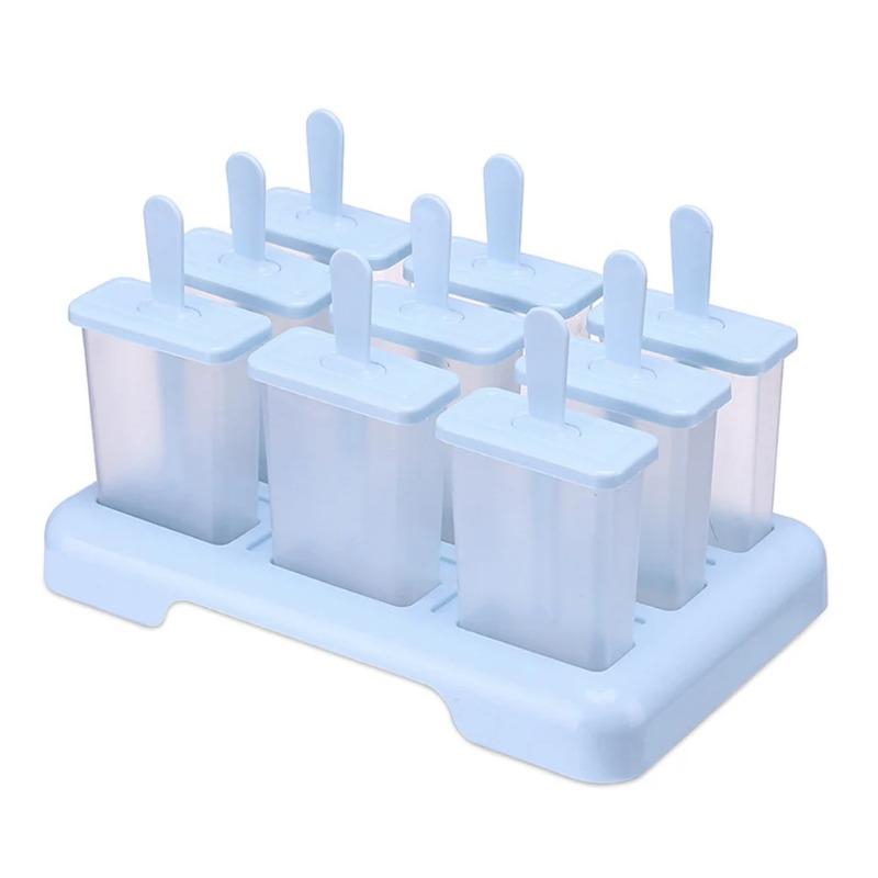 9/4hole Ice Cream Maker Plastic Homemade Ice Box DIY Ice-lolly Mold Kitchen Popsicle Making Gadgets Custom Ice Cube Machine