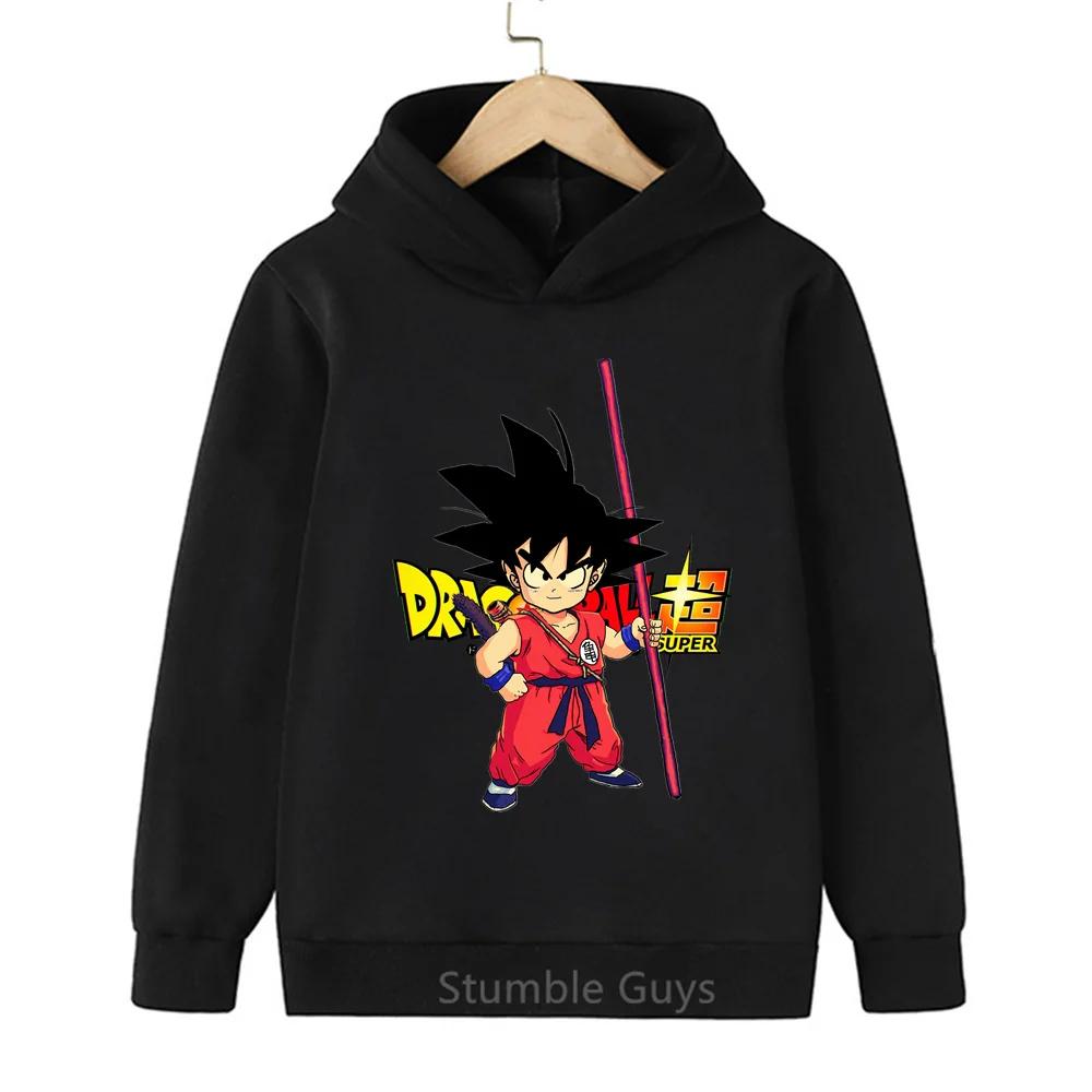 Boys DBZ Hoodie Spring Autumn Goku Vegeta Super Saiyan Kakarot Girls Clothes Sweatshirt