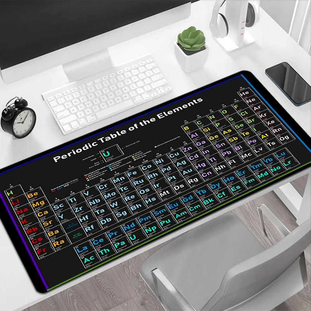 Periodic Table of Elements Large Size Mouse Pad Rubber Mouse Mat Mouse Pad Office Gaming Keyboard Mouse Mats Accessories Rubber Anti-slip