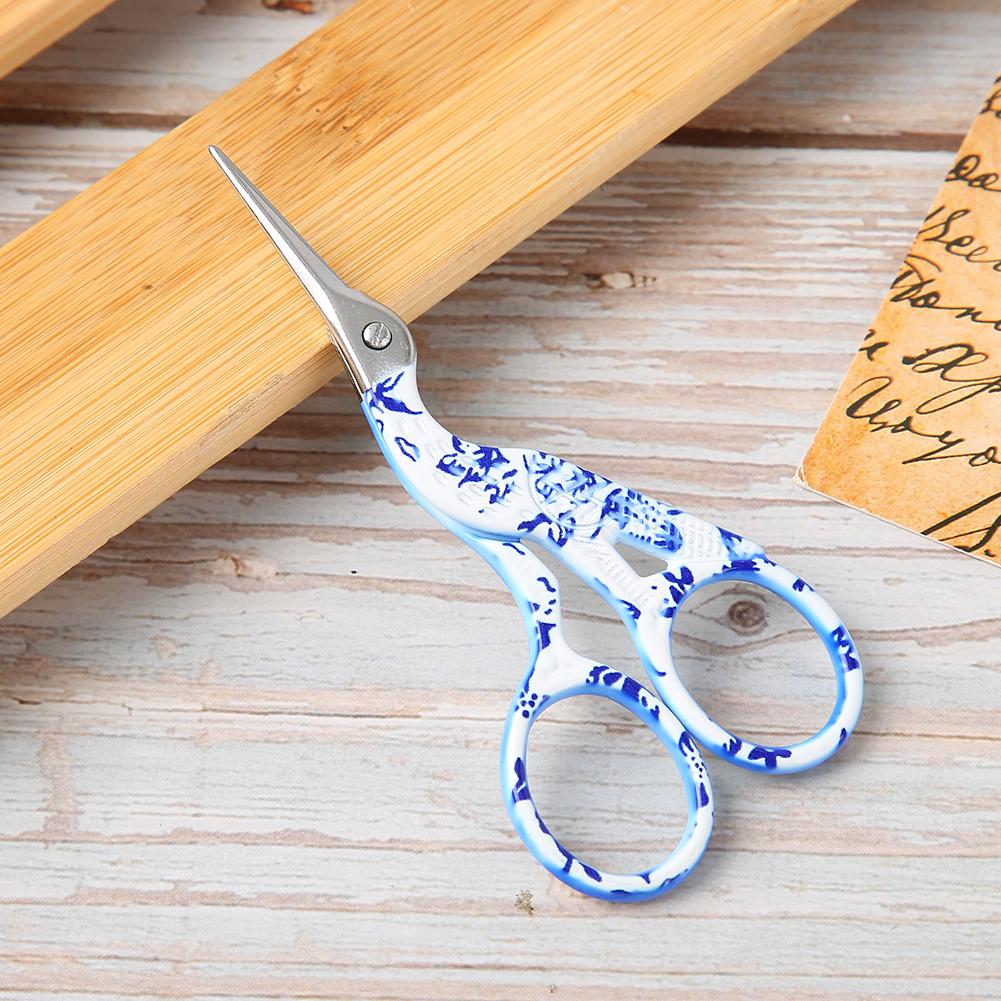 Crane Scissors Retro DIY Tailor Cloth Cutting Embroidery Household Sewing AccessoriesFlower