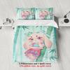 Softville Cozy Town 3PCS Bedding Sets Lop Rabbit Banboo Forest Pinted Duvet Cover No Filling Cartoon Style Queen King Size