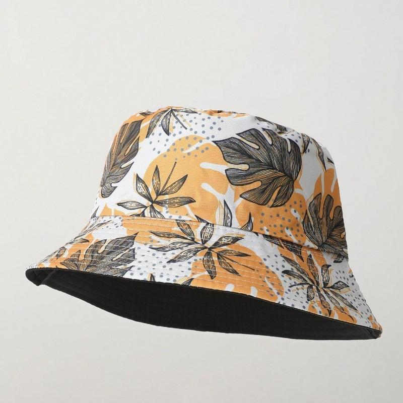 Van Gogh Style Small Bucket Hat with Oil Painting Maple Leaf Design, New Spring/summer Sun Protection Hat for Men and Women