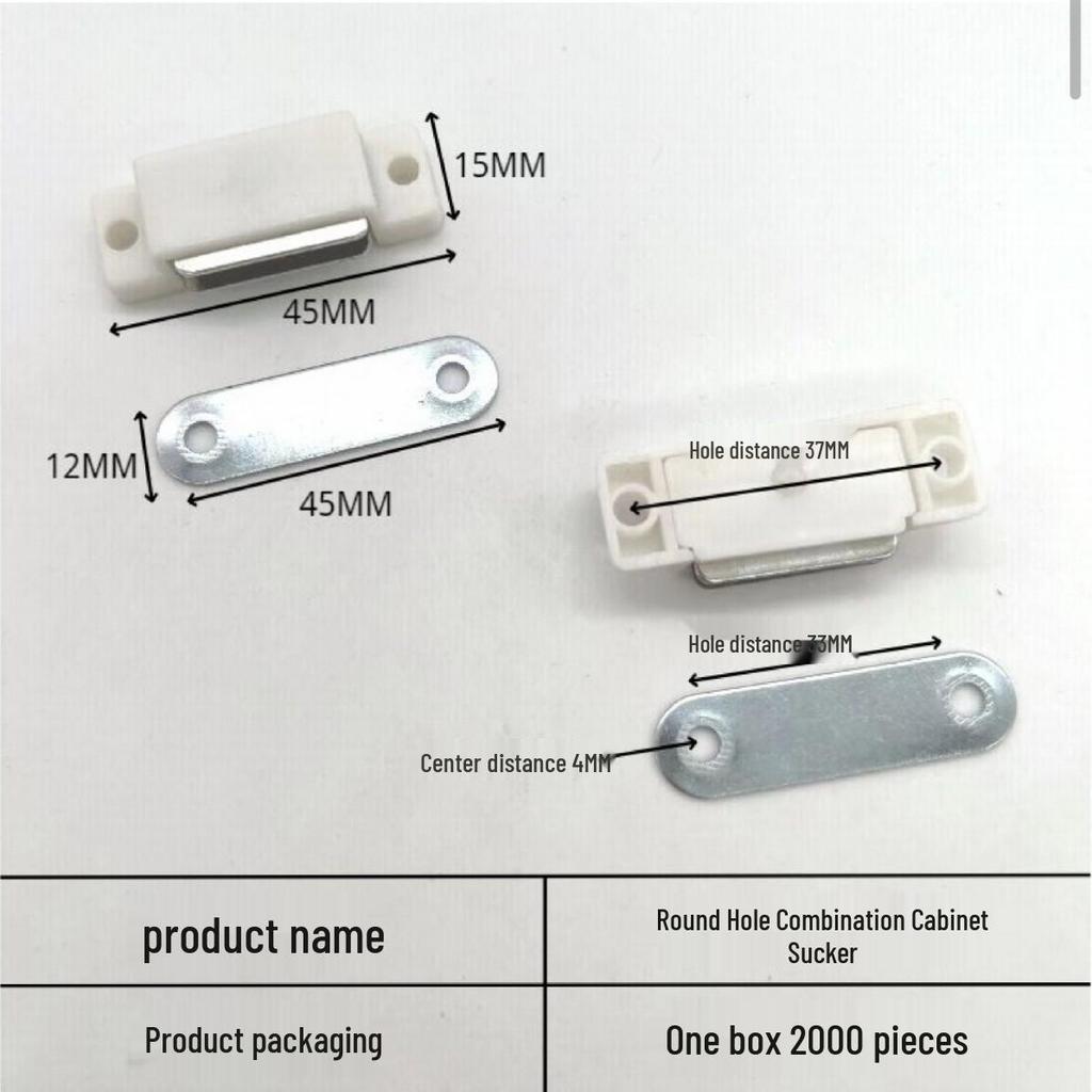 ABS Plastic Single Door Magnetic Catch Clip for Cabinet/Wardrobe