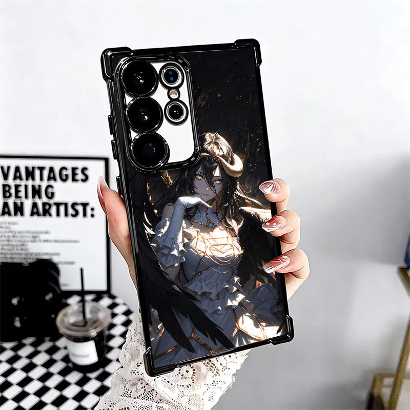 Albedo O-Overlords Anime Plating Phone Case For Samsung Galaxy S24 S25 FE S26 Edge S23 Ultra S22 S21 Plus S20 Anti-Fall Airabag