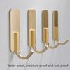 4pcs/Lot Wall Hook Adhesive Matte Gold Black Sliver Kitchen Bathroom Towel Key Robe Door Hooks Storage Hanger Holder Aluminum