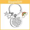 Vibrant Rainbow Stainless Steel Keychain Friendship Keepsake Gift For Graduation And Parties