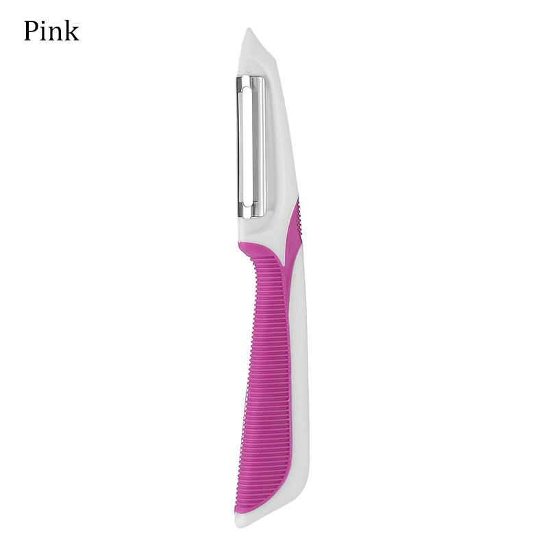 

Многофункциональная овощечистка, овощечистка из нержавеющей стали, бытовой инструмент для чистки овощей, картофелечистка, кухонные принадлежности розовый