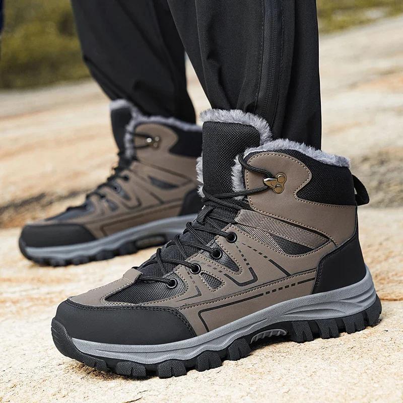 Plush Anti Slip Shoes For Men Boots Outdoor Footwear Boot Sneakers Sports Winter Warmth Loofers 2025 New Footwear Designer