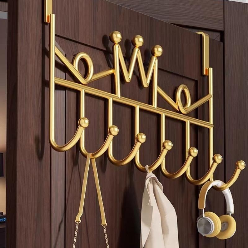 Modern Cast Iron Cloud Door Topper Rack, Wall-Mounted Metal Clothes Hanger, No Drilling Required, for Bags, Towels, Hats, Bathrobes
