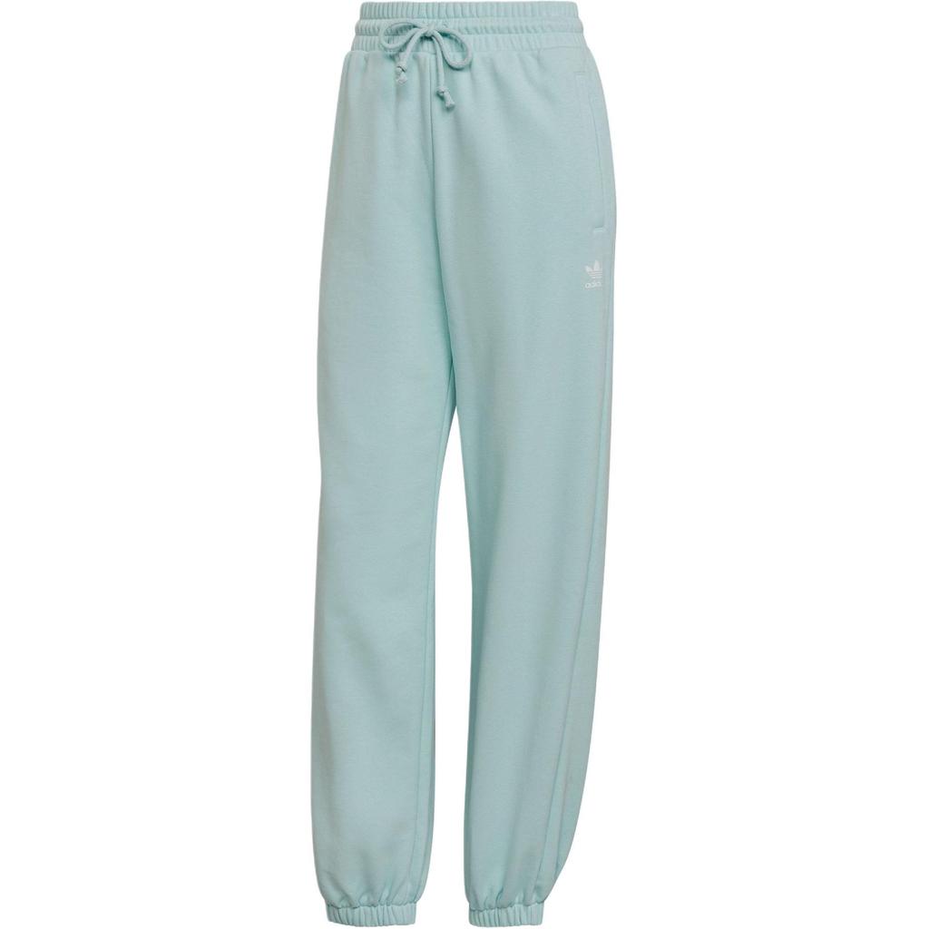 Adidas Originals Comfortable Soft Loose Fit Drawstring Mid-Rise Cuffed Knit Sports Pants Women Bottoms Mint-Green HU1620