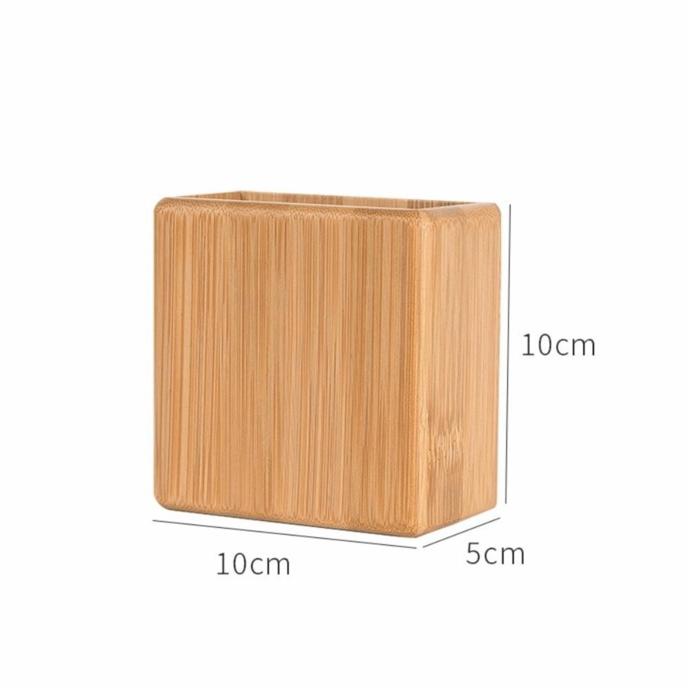 Wall-Mounted Remote Control Holder Bamboo Wood Phone Storage Holder Storage Organizer Home Use