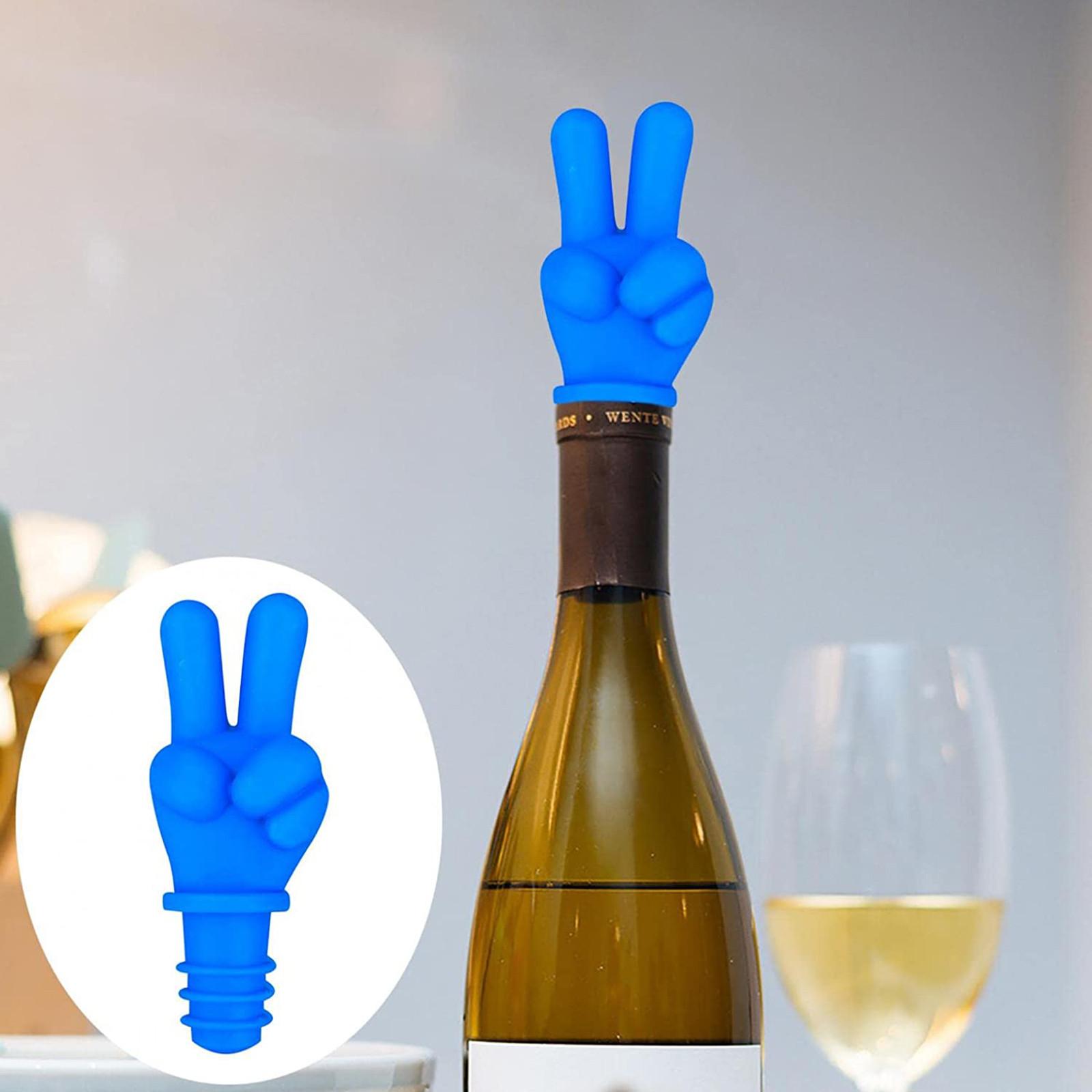 

Силиконовая многоразовая пробка для бутылки игристого вина, пробка для бутылки вина на палец, пробка для вина, силиконовая пробка для вина, аксессуары для бара, герметичная пробка для бутылки вина One Size