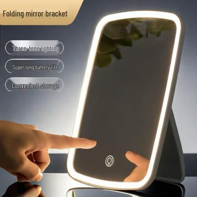 Europäischer Stil LED Klapp-Schminkspiegel mit Tisch-Fülllicht