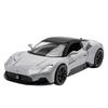 Premium Die-cast Metal 1:22 Maserati MC20 Supercar Alloy Pull-Back Model Car, Grey, 1pc