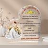Romantic Heart-Shaped Plaque for Wife - Sentimental Valentine's Day & Birthday Gift From Husband, Featuring Elegant Floral Design, Home Tabletop Deco
