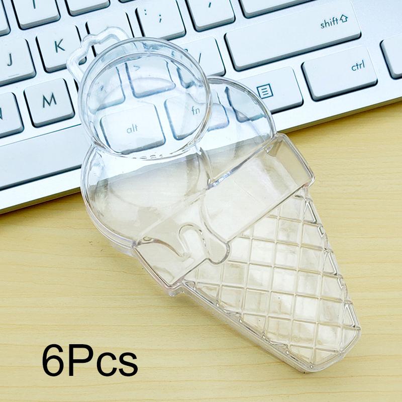 

6 шт. Прозрачная коробка Сувенир Мороженое Вечеринка по случаю дня рождения Маленькая коробка Мультяшное животное Разноцветная ПВХ Конфетная коробка