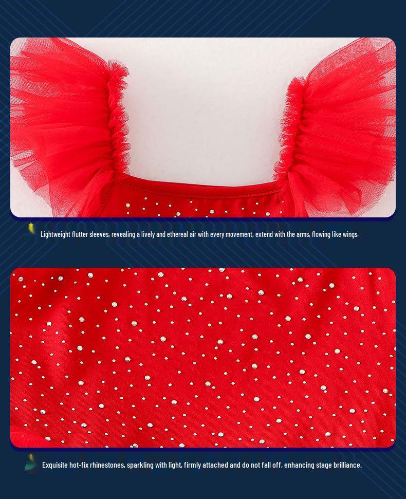 Girls' Summer Ballet Dress: Dance Costume with Suspender Leotard & Grading Skirt