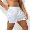 Herren-Boxershorts aus Seidensatin, Unterwäsche, Schlafanzug, Lounge-Shorts