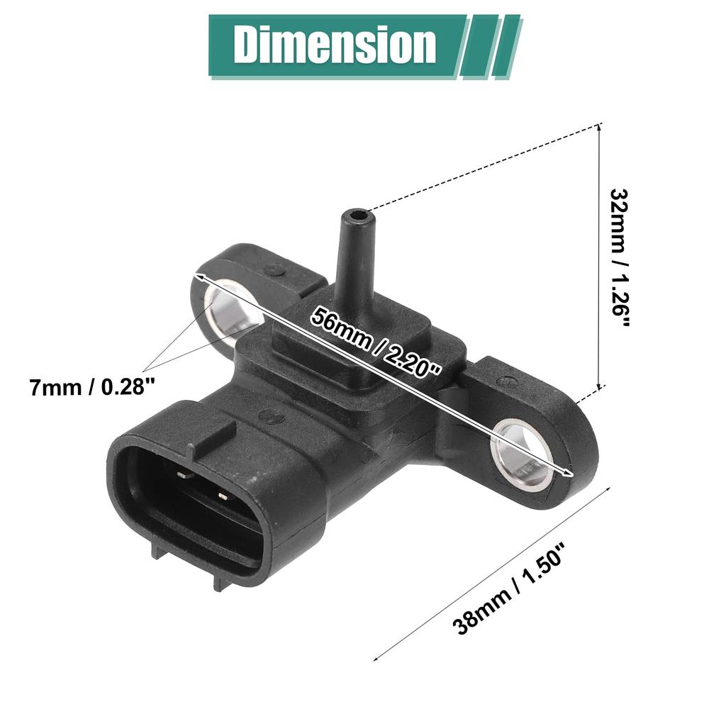 X AUTOHAUX 89420-12230 89420-12250 89420-74010 Manifold Absolute Pressure Sensor for Toy Ota RAV4 2016-2019 Toy Ota Prius 2015-2018