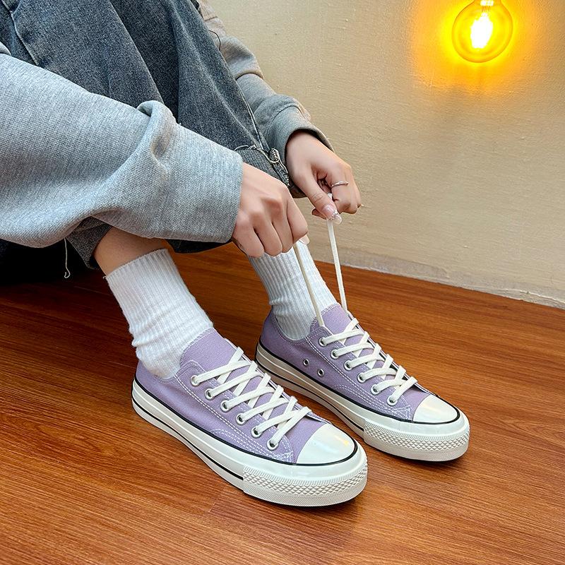 Autumn student's low-top canvas shoes women's classic versatile ins board shoes retro casual single shoes