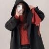 The Pink Unisex Oversized Snap Button Hooded Long Coat