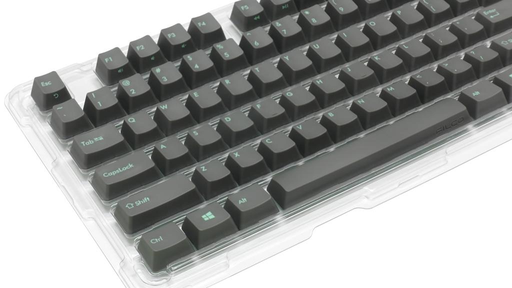 FILCO Majestouch Replacement PBT Molded Keycap Sky English 104 US ASCII Dual-Color Set, Gray, Layout, Keys,