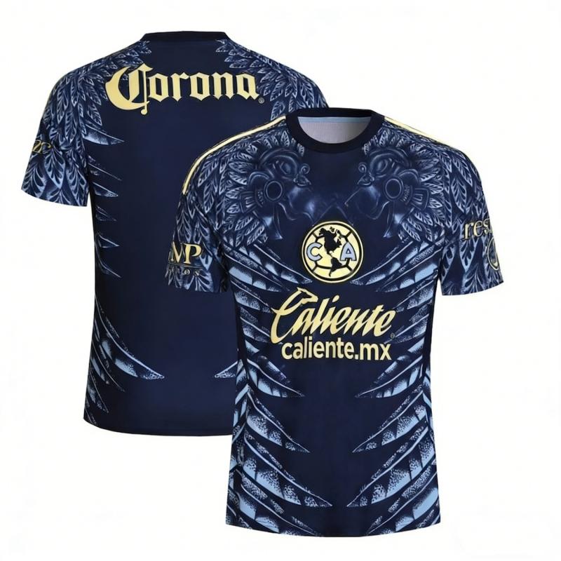 

2025 Summer New Quick-Drying and Breathable Shirt for Casual Sports and T-shirt Club America Jersey for Beach Surfing S