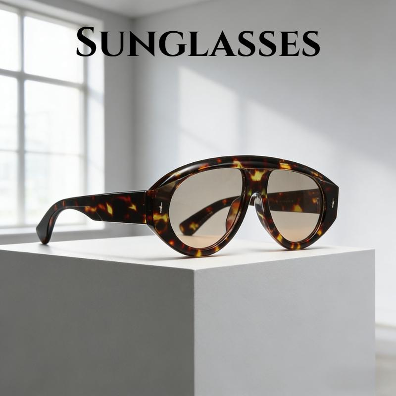 2026 Nya Överdimensionerade Solglasögon Trendiga Street-Style Glasögon Utomhusresor och Fiske UV-Skyddande Glasögon UV400 Unisex