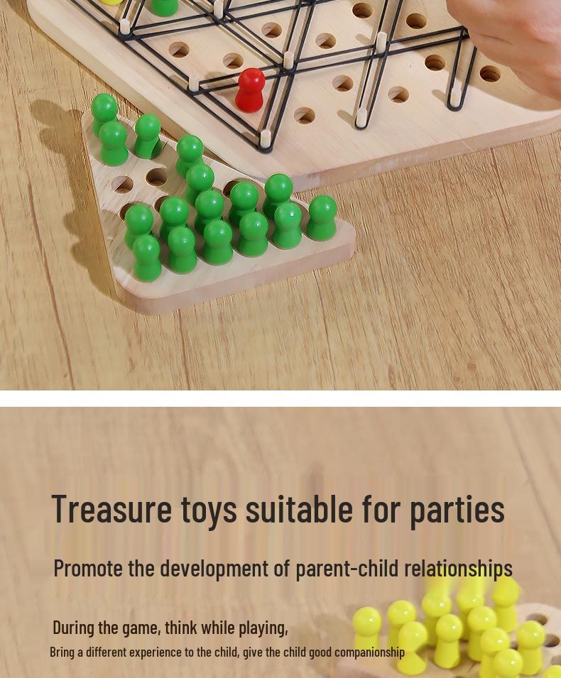 Geometric Triangle Chess Game: Rubber Band Training & Family Interactive Educational Toy