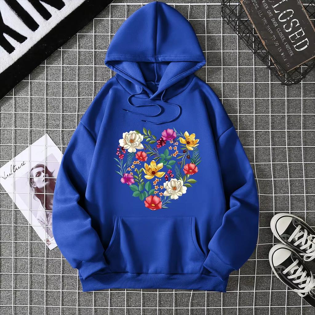 2025 Winter New Women's Hoodie High Street Unisex Style Double Pockets Sweatshirts Outerwear Plus-Size Women's Clothing CYXX225