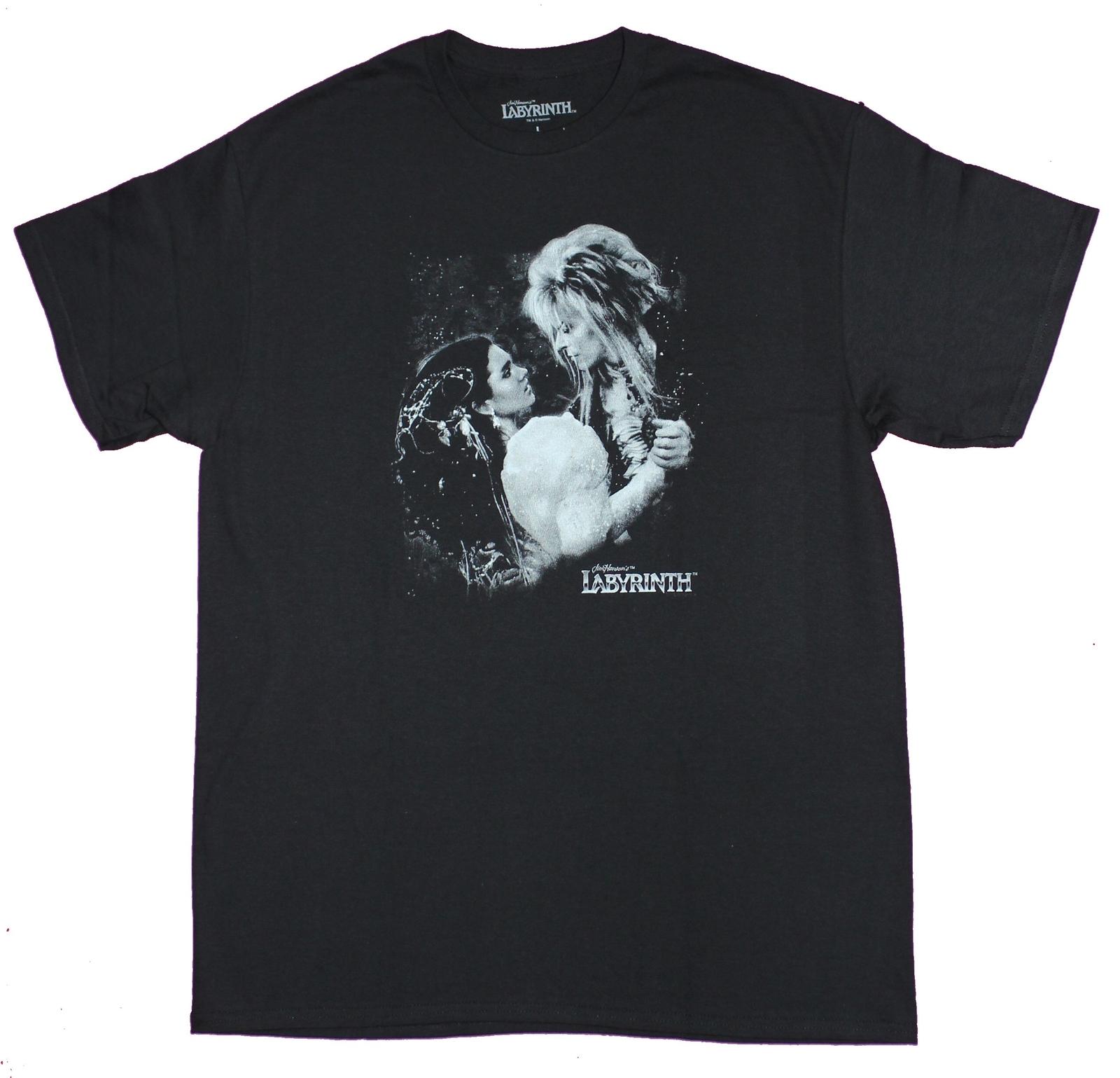 Labyrinth Mens T-Shirt - The Goblin King Jareth and Sarah Close Embrace S
