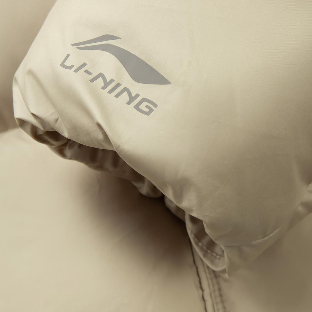 Li Ning Sports Lifestyle Series Mid-Length Hooded Logo Embroidered Down Jacket Women Outerwear AYMV510-6