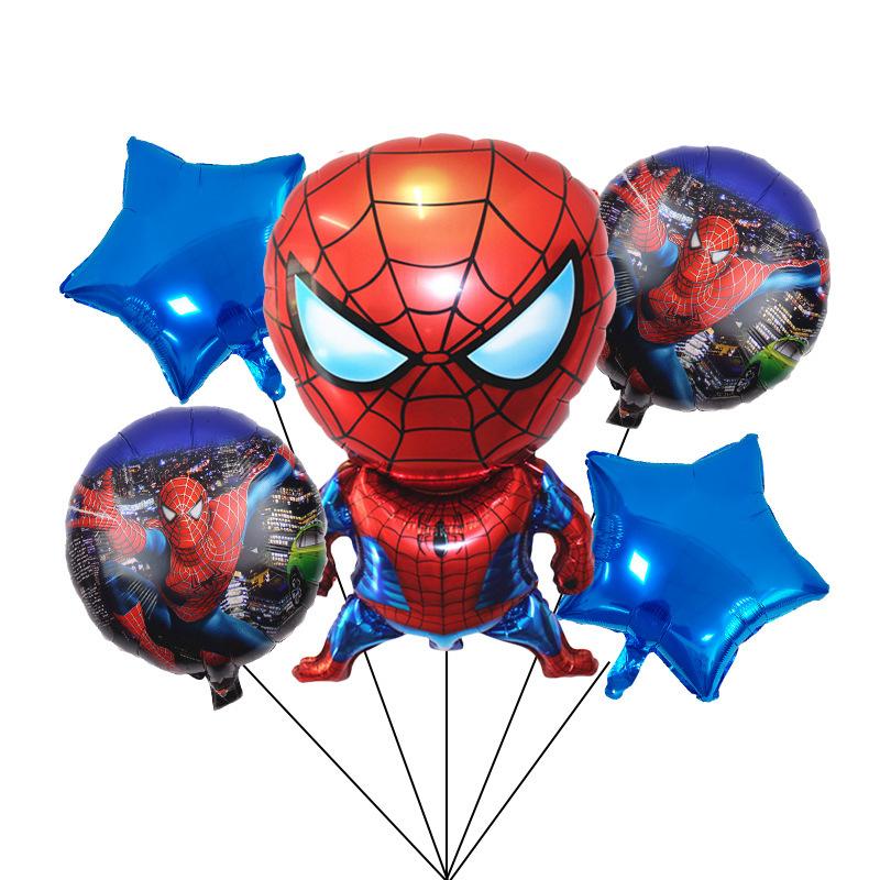 Marvel Avengers Series Game Iron Man Spider-Man Aluminum Film Balloon Suit Party Decoration