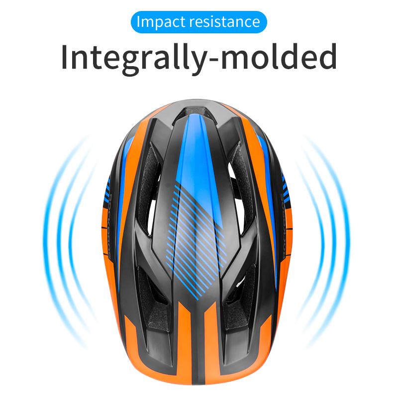 Casco da Bicicletta Integrale Rockbros per Bambini Casco da Downhill Rimovibile Integrato Ammortizzante Anti-Sudore Con 12 Aperture di Ventilazione