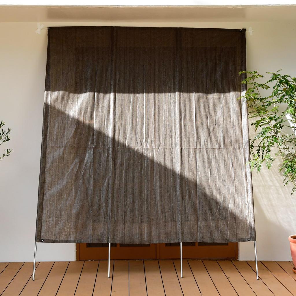 YAMAZEN Western-Style Sunshade, 200 X 300 Cm, Privacy Screen, Sunshade, Blinds, Energy-Saving, UV Protection, Brown, GYT-2030(BR)