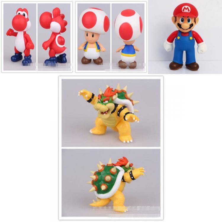 Super Mario Bros Luigi Bowser Princess Peach Plastic Action Figures For Collectors And Display Enthusiasts