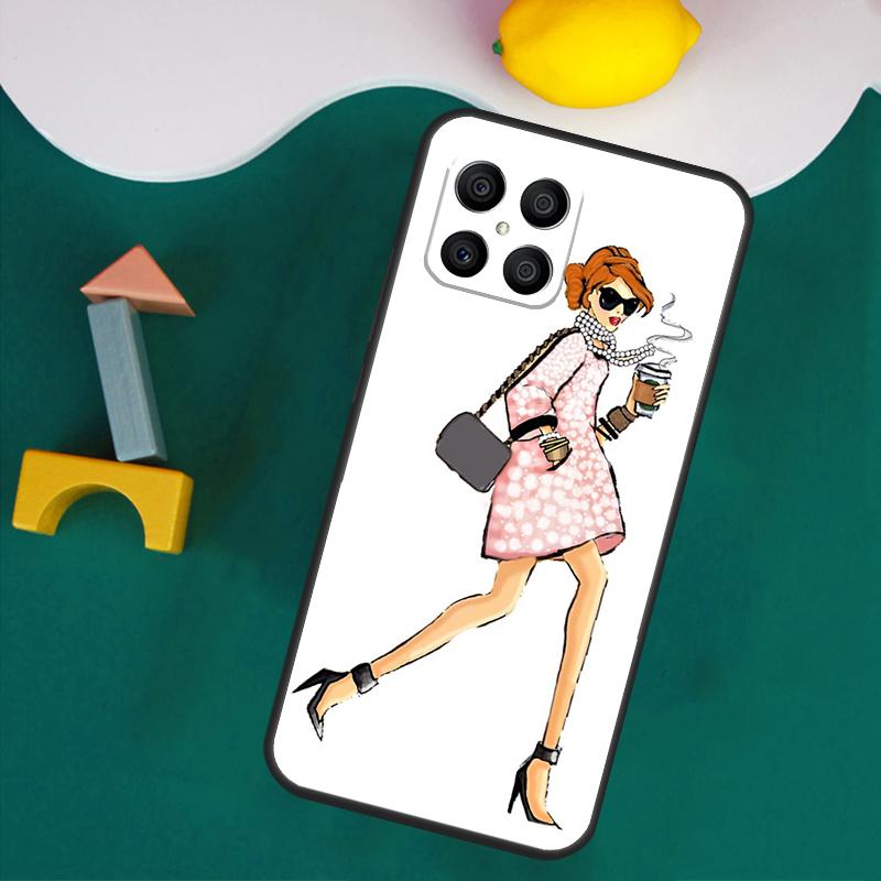 City Fashion Girl Hülle Für Honor 200 Lite 50 70 90 X9a X8a X8 X9 X8b X9c X9b Honor Magic 5 6 Pro 7 Lite Cover