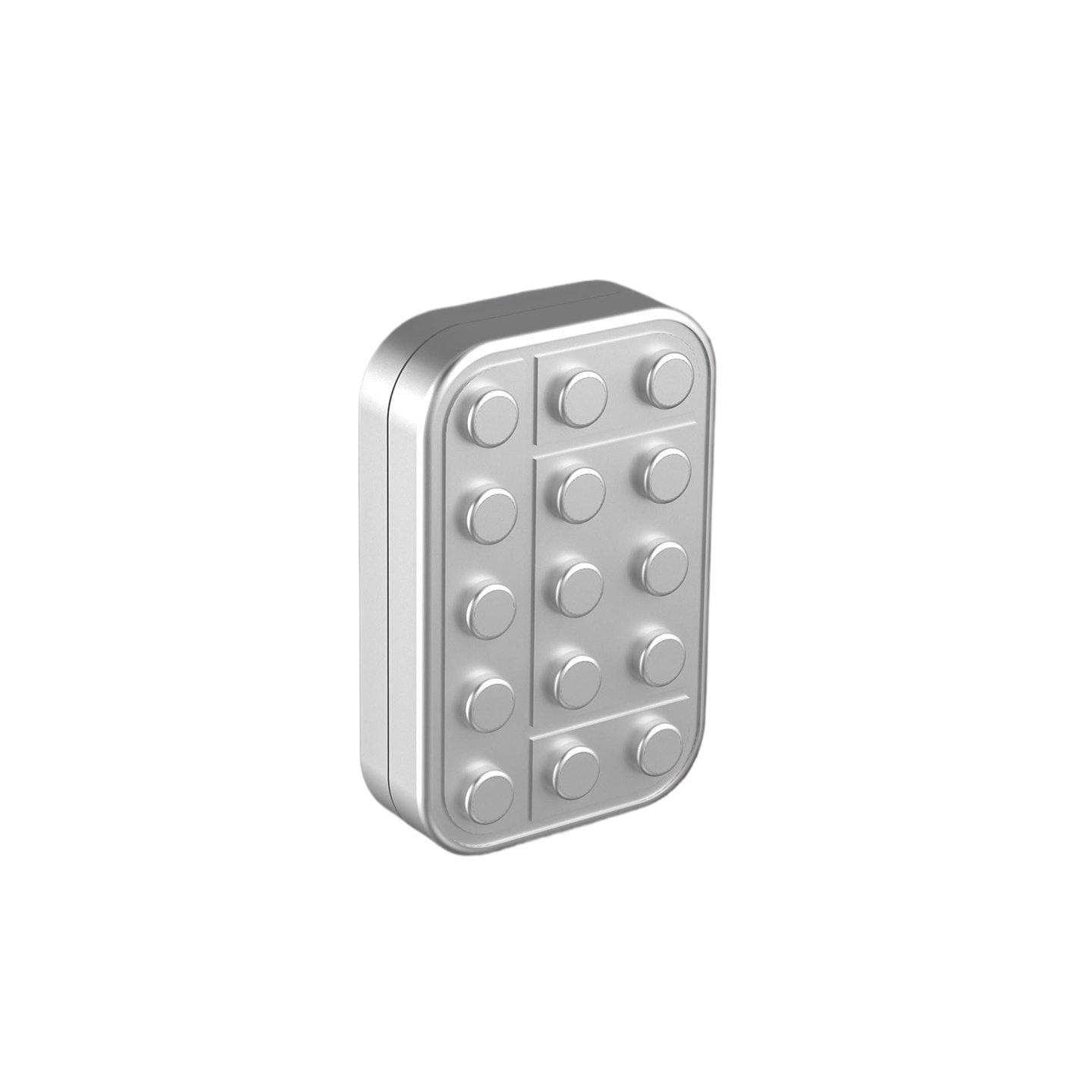 Metal EDC Fidget Slider Magnetic Brick Block Push Slider Haptic Slider Antistres Fidget Toys Adult Stress Relief Toy ADHD Autism серебряный
