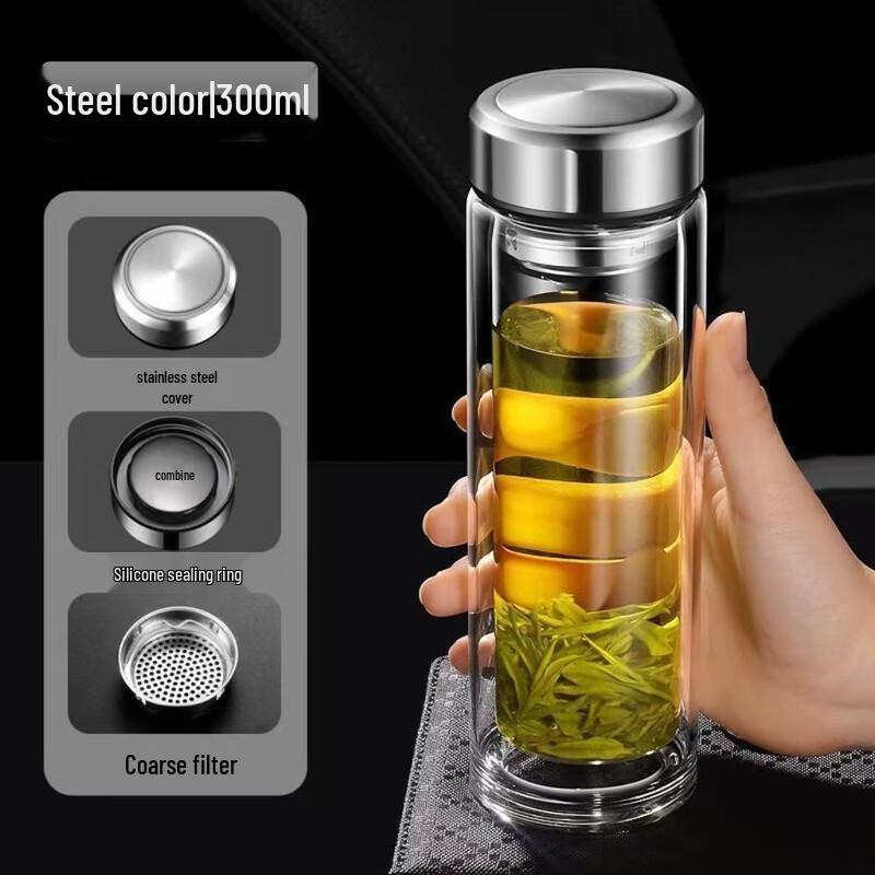 

OLOEY Double-Layer High Borosilicate Glass Cup