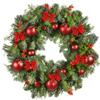 12/24 st Julrosett Röd Guld Mini Julgrans Rosett Hänge Prydnader för Hemdekoration Navidad Nyårsfest DIY Gåvor