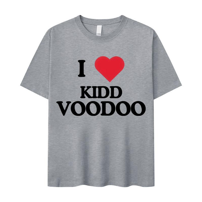 I Love Kidd Voodoo Album Tour 2025 Pattern Tshirt Summer Mens Women Hiphop Classic Pure Cotton Hot Sale Pop Tshirt Teenagers