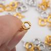 18K Gold Plated Brass Spring Ring Clasps Round Claw Clasps for Bracelet Necklace Jewelry Making Connnector DIY Accessories