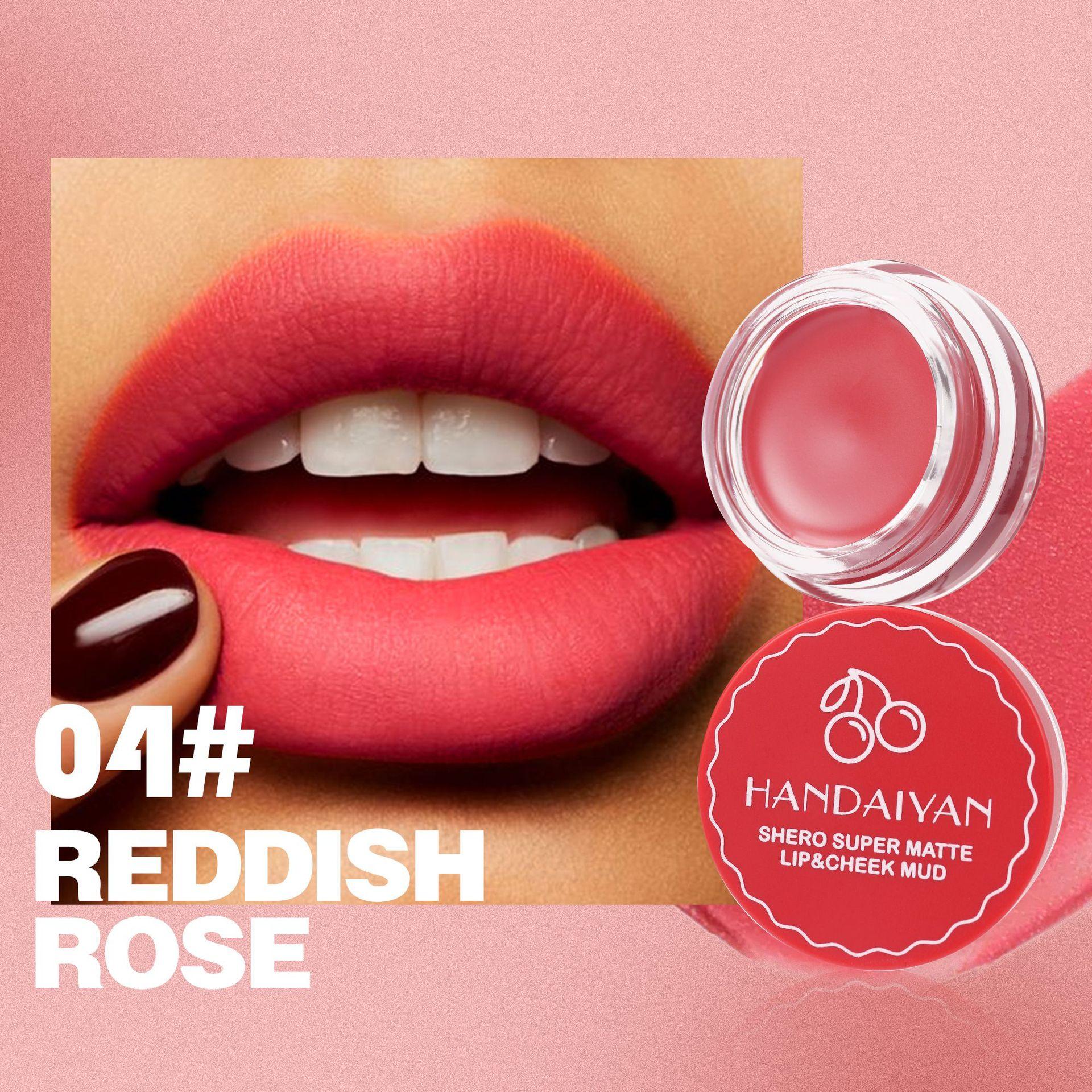 

Матовая консервированная помада для губ и щек Lip Mud Long-lasting Waterproof Lip Mud Velvet Nude Lipstick Big Red Sexy Lipstick