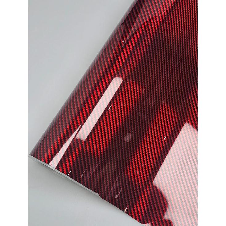 

High Glossy red Rainbow 5D Carbon Fiber Wrapping Vinyl Film Car Decal Modification Sticker For Motorcycle Accessories Wrap 20cm X 152cm