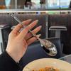 High-end Design Stainless Steel Spoon Retro Light Luxury Hotel Western Food Scoop Home Main Dining Spoon Kitchen Dining Scoop