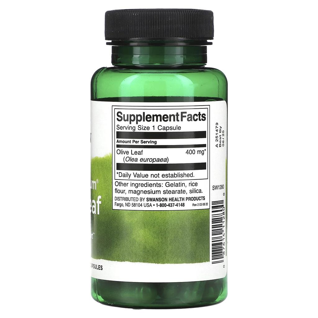 Full Spectrum Olive Leaf, 400Mg, 60 Capsules