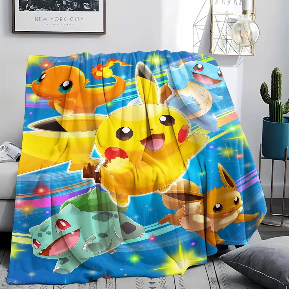 

Pokémon pattern Flannel Blanket, High quality Comfortable for All Seasons, Home Decor, Warmth and Comfort, Perfect for Gifts. 80cm x 120cm