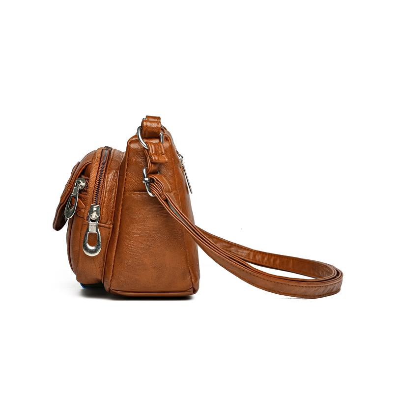 PU moteriškas daugiašaknis rankinis krepšys didelės talpos mamos krepšys vintažinis krepšys per petį