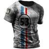 Summer Men's T Shirt 3D Printed American Top Short Sleeve Quick Dry Vintage T Shirt Men's O Neck Pullover Oversized Sportswear